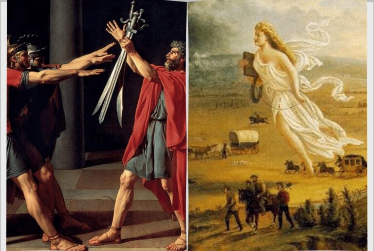 Neoclassicism versus romanticism picturization